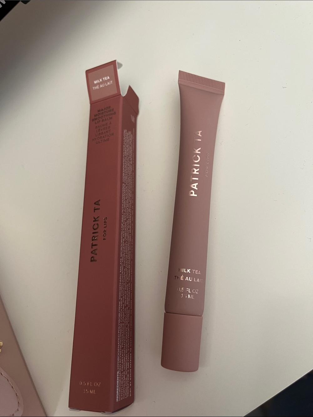 New Patrick Ta Major Moisture Smoothing Lip balm - Milk Tea